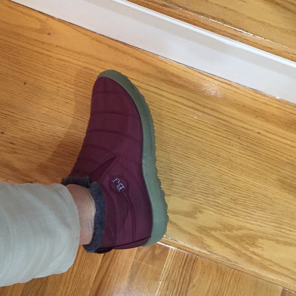 BJ Winter fur lined ankle slip on booties